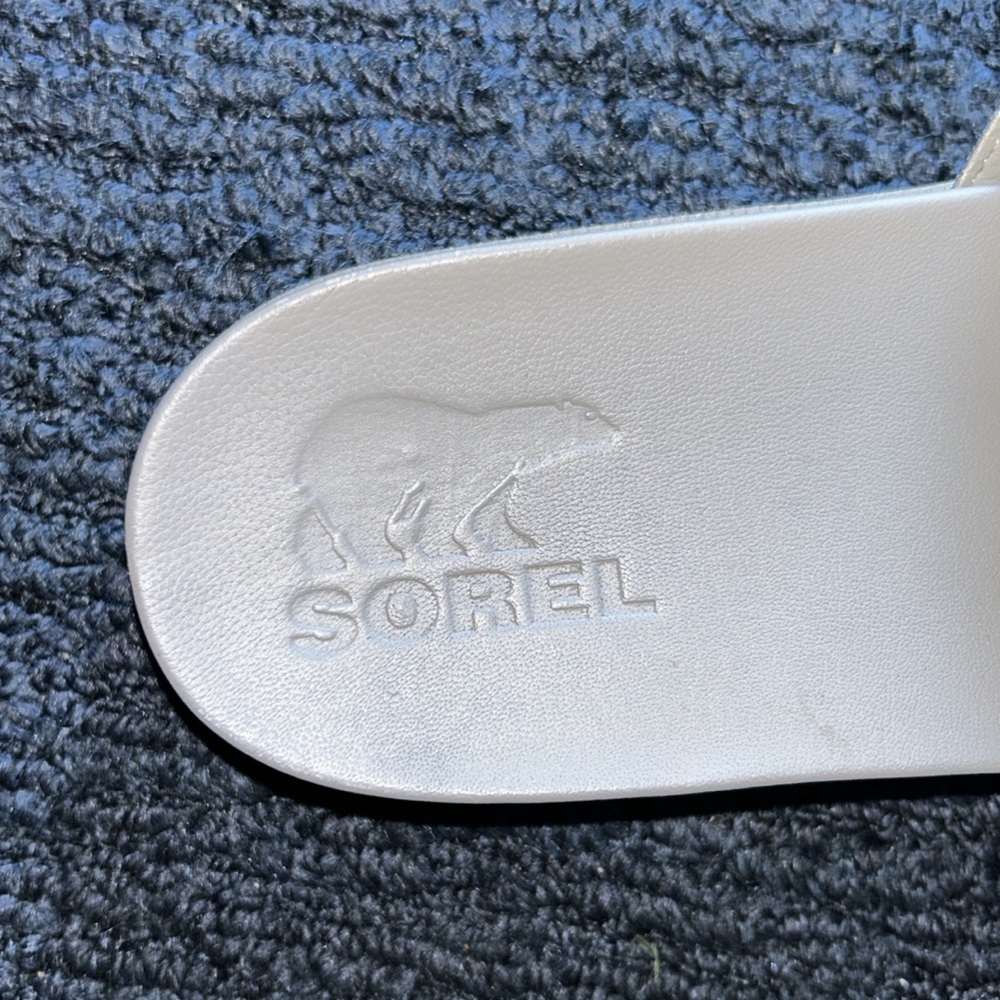 SOREL "ROAMING" EASY SLIDE SANDALS SIZE 8.5 GRAY - Picture 2 of 4